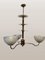 Lámpara de araña de latón cromado, años 30, Imagen 3