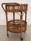 Mid-Century Italian Bamboo and Rattan Serving Bar Cart or Trolley, 1970s, Image 4