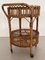 Mid-Century Italian Bamboo and Rattan Serving Bar Cart or Trolley, 1970s, Image 2
