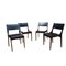 Rosewood Dining Chairs with Leather Seats by Carlo De Carli for Luigi Sormani, 1960s, Set of 4 1