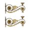 Large Golden Wall Lights with Flowers and Swirls Arms & Volutes, 1700s, Set of 2, Image 2