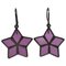 Star Earrings Purple Black Ec-20023 Ag 925 Silver Womens from Bottega Veneta, Set of 2 1