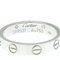 Love Mini Love Ring White Gold [18k] Fashion No Stone Band Ring Silver from Cartier 6