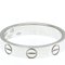Love Mini Love Ring White Gold [18k] Fashion No Stone Band Ring Silver from Cartier 9