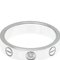 Love Mini Love Ring White Gold [18k] Fashion Diamond Band Ring Silver from Cartier 6
