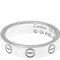 Love Mini Love Ring White Gold [18k] Fashion Diamond Band Ring Silver from Cartier 9