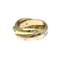 Bague Trinity en or rose [18k], en or blanc [18k], en or jaune [18k] Bague en or avec diamants de Cartier 1