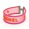 Rubber Bracelet Band Clover Pink Orange 01p A16344 from Chanel 1