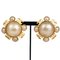 Fake Pearl Coco Mark Earrings 25 Engraved Gp Gold Womens Itndnzpei30q from Chanel, Set of 2 1
