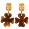 Clover Coco Mark Demi Pattern [Tortoise Shell Pattern] Swing Earrings 95p Gp Gold Womens Itnb08372d5s from Chanel, Set of 2 3