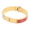 Charnier Pm Bracelet Bangle Horse Pattern Pink Red Multicolor from Hermes 2