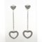 Heart Link Drop Silver Earrings from Tiffany, Set of 2, Image 1