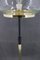 Glass Brass Floor Lamps attributed to Kamenicky Senov, Czechoslovakia, 1970s, Set of 2 8