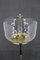 Glass Brass Floor Lamps attributed to Kamenicky Senov, Czechoslovakia, 1970s, Set of 2 9