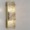 Large Modern Brass Ice Glass Wall Light attributed to J. T. Kalmar, 1960s, Image 6