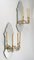 Gilded Iron and Mirror Sconces with Glass Drops, 1960s, Set of 2, Image 2