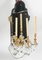 Gilded Iron and Mirror Sconces with Glass Drops, 1960s, Set of 2, Image 5