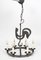 Wrought Iron Chandeliers attributed to Jean Touret for Marolles Workshop, 1960s, Set of 2, Image 2