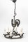 Lámparas de araña de hierro forjado atribuidas a Jean Touret para Marolles Workshop, años 60. Juego de 2, Imagen 6