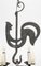 Lampadari in ferro battuto attribuiti a Jean Touret per Marolles Workshop, anni '60, set di 2, Immagine 3