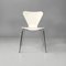 Italian Modern White Lacquered Curved Chairs, 1970s, Set of 6 4