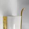 Applique Mid-Century moderna in vetro acrilico bianco e metallo dorato, Italia, anni '50, Immagine 11