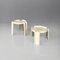 Modern Italian White Plastic Coffee Tables attributed to Giotto Stoppino for Kartell, 1970s, Set of 2, Image 2