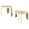 Modern Italian White Plastic Coffee Tables attributed to Giotto Stoppino for Kartell, 1970s, Set of 2 1