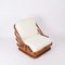 Gebogener Mid-Century Armlehnstuhl aus Bambus & Leder, Italien, 1960er 3