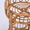 French Riviera Round Service Table with Bamboo and Rattan Bottle Holder, 1960s, Image 8