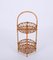 French Riviera Round Service Table with Bamboo and Rattan Bottle Holder, 1960s, Image 6