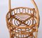 French Riviera Round Service Table with Bamboo and Rattan Bottle Holder, 1960s 13