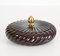Brown Ceramic and Brass Decorative Box or Centerpiece by Tommaso Barbi, Italy, 1970s, Image 11