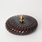 Brown Ceramic and Brass Decorative Box or Centerpiece by Tommaso Barbi, Italy, 1970s, Image 16
