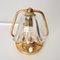 Lampade da tavolo a forma di campana in vetro di Murano e ottone attribuite a Barovier per Erco, Italia, anni '40, set di 2, Immagine 5