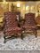 Carved Upholstered High Back Chairs, Set of 2, Image 1