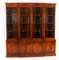 Vintage 20th Century Flame Mahogany Breakfront Bookcase Georgian Revival, 1950s, Image 2