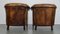 Leather Club Chairs with Fixed Seat Cushions, Set of 2 4