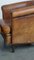 English Cognac Colored Cowhide Club Chairs with Loose Seat Cushions, Set of 2 13