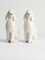 Weiße handbemalte Pudelhunde aus Porzellan von Lomonosov, 1960er, 2er Set 8