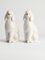 Weiße handbemalte Pudelhunde aus Porzellan von Lomonosov, 1960er, 2er Set 7