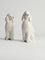 Weiße handbemalte Pudelhunde aus Porzellan von Lomonosov, 1960er, 2er Set 2