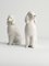 Weiße handbemalte Pudelhunde aus Porzellan von Lomonosov, 1960er, 2er Set 12