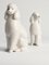 Caniche Dogs en Porcelaine Blanche Peinte à la Main par Lomonosov, 1960s, Set de 2 6