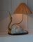 Lámpara de mesa con forma de pájaro de cerámica estilo Hollywood Regency, años 70, Imagen 3