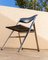 Steel and Black Plastic Folding Chair P08 by Justus Kolberg for Tecno, Italy, 1990s 9