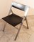 Steel and Black Plastic Folding Chair P08 by Justus Kolberg for Tecno, Italy, 1990s 6