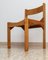 Italienischer Vintage Stuhl aus Holz mit kariertem Sitz, Italien, 1960er 5