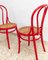 Cafe Chairs with Vienna Straw by Michael Thonet, 1950s, Set of 2 5