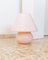 Lámpara de escritorio en forma de hongo rosa grande de cristal de Murano, años 70, Imagen 1